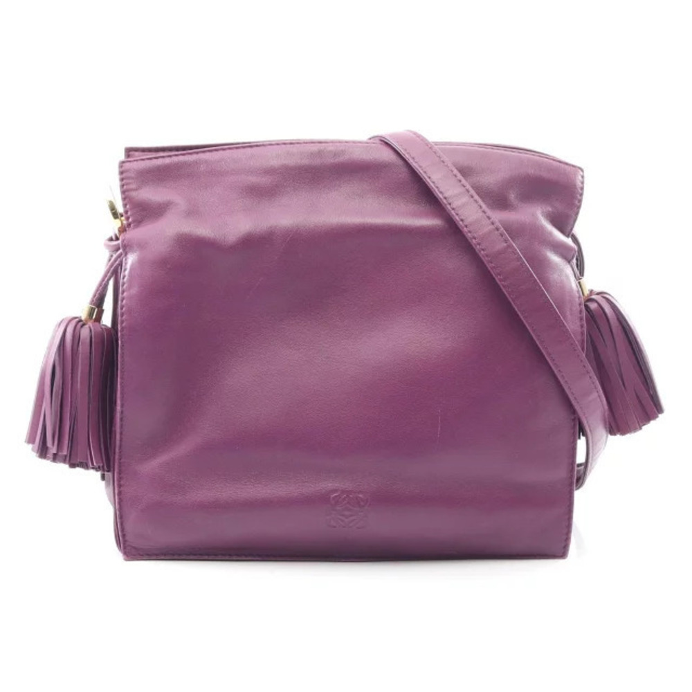Loewe Flamenco Shoulder Bag Leather Purple